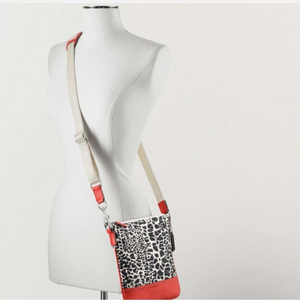 COACH Legacy Ocelot Crossbody Swing Bag Purse NWT and wristlet